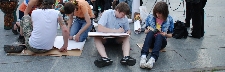 Акция художников в поддержку Артема Лоскутова. Фото Каспарова.Ru