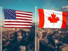 Флаги США и Канады. Фото: Shutterstock
