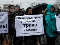 Митинг работников метро. Фото: novayagazeta.ru