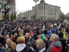 Митинг Навального в Москве 7 октября. Фото: twitter.com/KBezrukov