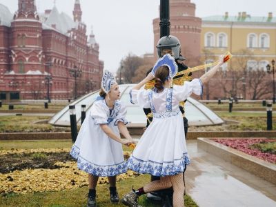 Акция Pussy Riot против полицейского насилия. Фото: Pussy Riot
