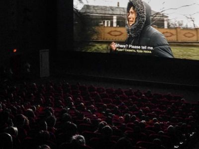 Показ фильма "20 дней в Мариуполе" в Киеве. Фото: facebook.com/MstyslavChe
