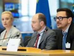 Ю.Навальная, В.Кара-Мурза, И.Яшин в Европарламенте